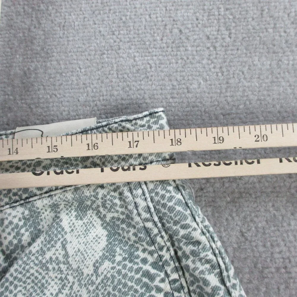 We The Free Jeans Womens 32 Snake Print Good Luck Barrel Wide Leg Pants NEW - Picture 12 of 15